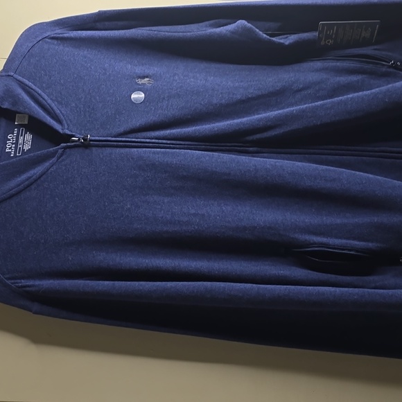 Polo Ralph Lauren Mens Double Knit Luxury Jersey Full Zip Sweater Medium - Picture 6 of 12